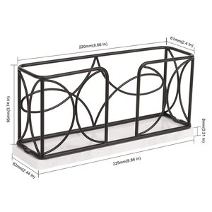 Marble Base Napkin Holder Metal <b>Table</b> Top Napkin Stand All Purpose Kitchen Bathroom <b>Vanity</b> Accessory Kitchen Decor Accessories - Product Image 2