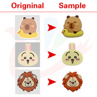 Nouveaux charms pour sabots en PVC écologiques, ensemble personnalisable, design fleur de cerisier et dessin animé, couleur et taille personnalisables, logo personnalisé