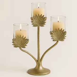 Candelabro de rama de árbol antiguo con estatuilla de pájaro amarillo y base de mármol blanco para decoración moderna del hogar inspirada en la naturaleza - Product Image 5