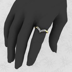 Vente de Noël, bague de fiançailles en or véritable 14 carats, moissanite blanche CZ, taille brillante de 2 mm, sertie à griffes, bijoux pour femmes - Product Image 6