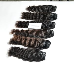 ผมต่อแบบเวฟ 100% ของแท้จากผู้หญิงอินเดีย ไม่ผ่านการแปรรูปเคมี  จัดเรียงเกล็ดผม  สำหรับผู้หญิงผิวสี  ผมเวอร์จิ้นธรรมชาติ - Product Image 5