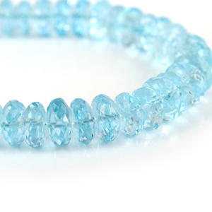 Cuentas cortadas a máquina de Topacio azul cielo natural de alta calidad, hilo de taladro facetado, tamaño libre del proveedor, compre piedras preciosas sueltas - Product Image 4