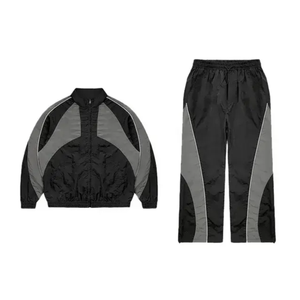 Ensemble de survêtement streetwear d'hiver pour homme, personnalisé, léger, en coton et polyester, qualité supérieure, fermeture à cordon - Product Image 1