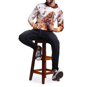 Sweats à capuche d'hiver personnalisés pour hommes pulls lourds Streetwear de haute qualité délavé à l'acide 100% coton imperméable - Product Image 5