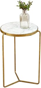 Montatura a parete bianco rotondo tavolo da nidificazione caffè con tavolo in metallo divano tavolino con nidi centro tavoli da soggiorno - Product Image 2