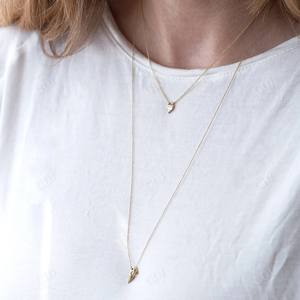 VVS Moissanite diamante personalizado 18K chapado en oro amarillo minimalista encanto diseño cadena colgante para mujeres precio al por mayor - Product Image 5