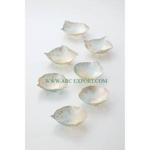 Bol à dessert et à soupe fantaisie en acier inoxydable poli miroir au design tendance avec cuillère et bols de base martelés de couleur or - Product Image 3