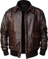 Veste en cuir pour homme automne-hiver - Haute qualité, respirante, écologique et à séchage rapide, col montant, logo personnalisable sur le devant