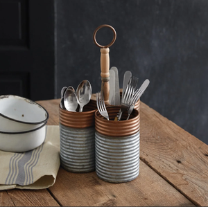 Galvanized Metal Cutlery Holder Kitchen Utensils Holder for Restaurant Wedding Hotel Table Top in Wholesale Price - Product Image 3