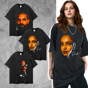 T-shirt oversize personnalisé pour hommes en gros motif imprimé 100% coton T-shirt grande taille grand et grand T-shirt coupe ample 260G - Product Image 2