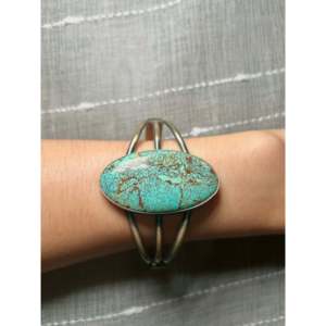 Dave Skeets #8 Fashion <b>Cuff</b> <b>Bracelet</b> Turquoise & Sterling <b>Silver</b> Elegant & Stylish Accessory - Product Image 5