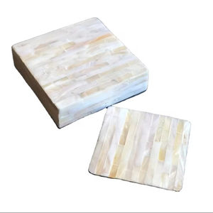 Elegante Juego de 4 Posavasos Cuadrados de Madera Ecológica, Estilo Clásico, para Mesa de Centro, Decoración del Hogar - Product Image 1