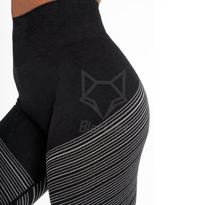 กางเกงเลกกิ้งเล่นยิมสำหรับผู้หญิงเอวสูงลายผ้าย้อมสีพื้นพิมพ์ลายดิจิตอลผ้าถักสไตล์ทางการ - Product Image 6