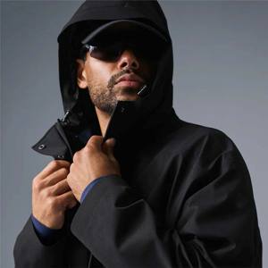 Veste de pluie longue à capuche pour hommes-Manteau léger imperméable et coupe-vent avec design sur toute la longueur, parfait pour les activités de plein air - Product Image 3