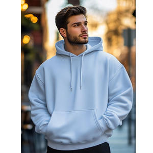 Haute qualité 100% coton éponge française sweat à capuche zippé Logo personnalisé bouffée impression Streetwear pull sweat uni teint hiver - Product Image 2