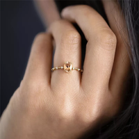 Anillos de Compromiso de diamante para niña y mujer, de Plata de Ley 925, joyería chapada en oro de 18k, anillos de circonia rosa para niña y mujer