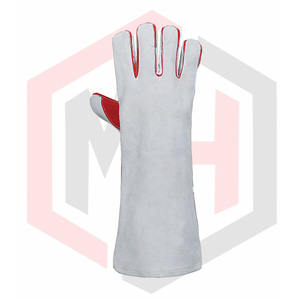 Guantes de soldadura personalizables de piel de vaca dividida con aislamiento térmico resistencia al desgaste 7 oz de espesor antideslizante sin polvo - Product Image 2