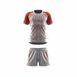 Uniforme de Entrenamiento de Rugby, Poliéster, Manga Corta, Ligero, Transpirable, Absorbente de Humedad, Ajustado, Unisex, Ropa Deportiva para Equipo - Product Image 1