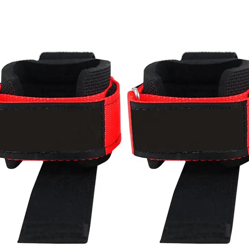 Gym Lifting strap neoprene padding nylon strap with customize woven label stitched dowel hanging straps colorful wholesale price