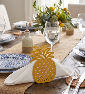 High Quality Metal Wave Lightweight Durable Wood Napkin Holder Perforated Design Easy Movable Metal <b>Tissue</b> Stand for <b>Weddings</b> - Product Image 6