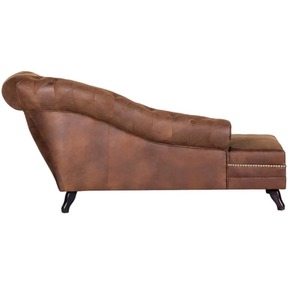 Sofá Esquinero de 3 Plazas Marrón, Cuero Genuino, Diseño Moderno y Lujoso, Inflable, Reclinable y Ajustable - Product Image 4