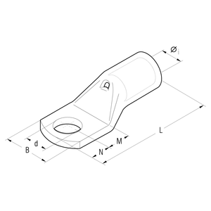 Cembre terminal de cable tubular para conductores de hebra fina 50 mm² M6,/15 - Product Image 2