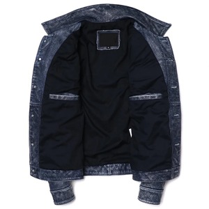 Nueva chaqueta de cuero de piel de vaca para hombre, chaquetas de cuero genuino natural de primavera para motocicleta, abrigo corto ajustado, chaquetas para el S-6XL - Product Image 3