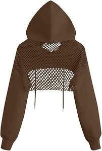 Oversized High Quality Casual <b>Shrug</b> <b>Women</b> Hooded Fleece Hoodies Custom Label Front Sustainable Woman Hoody - Product Image 2