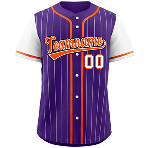 Customizable Baseball Jersey Blank Team Uniform Digital Print Logo Name Stitched Pinstripe Button Unisex Breathable Plus Size - Product Image 6