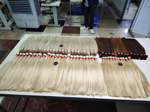 Extensiones de cabello humano crudo vietnamita virgen 100% más vendidas Color claro Cutícula completa Estilo de rizo recto de alta calidad - Product Image 2