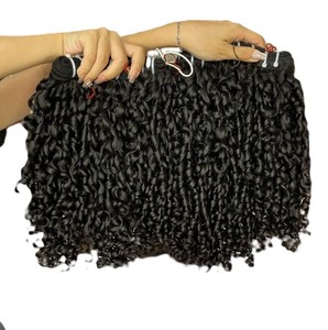 Calidad superior Pixel Curly Raw Hair Color natural 100% Extensiones de cabello humano vietnamita - Product Image 1