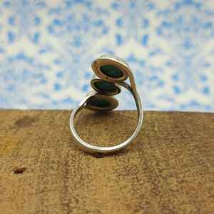 925 Sterling Silver Boho Jewelry Ring Fait à la main avec Howlite Turquoise Gemstone Fine Bohemian Ring Cadeau de Noël - Product Image 3