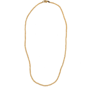 Collar de cuentas de oro sólido de 10k-Collar de bola de oro Collar de cuentas de oro delicado Bandana con cuentas de flecos - Product Image 1