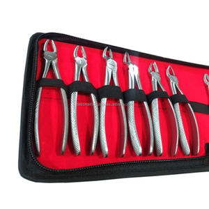 คีมถอนฟันสแตนเลสเกรดสูงแบบแมนนวลชุดเครื่องมือทันตกรรม10ชิ้น - Product Image 3