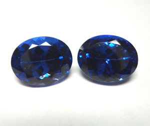 Pierre précieuse tanzanite 100% naturelle, taille ovale, pour la fabrication de bijoux, pierre semi-précieuse en vrac de taille calibrée pour bijoux PDM Gems - Product Image 1
