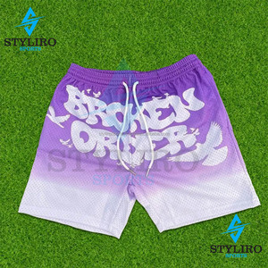 Pantalones cortos de malla personalizados de gran venta pantalones cortos de malla por sublimación de alta calidad para hombres y mujeres con estampados personalizados - Product Image 2