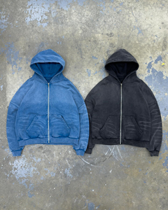 OEM Custom Unisex Luxury Boxy Zip-Up Winter Printed Hoodie 100% French Terry Cotton Customized Logo Wash Streetwear Casual Style - Product Image 2