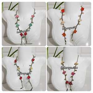 Toptan 20pcs colliers de mode perlés İğne Oyası Çiçek Gözlük İpi - Product Image 1