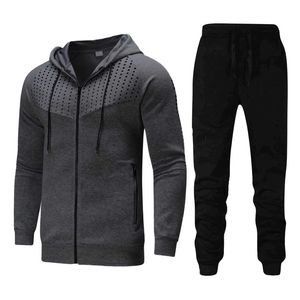 Survêtements personnalisés de haute qualité pour hommes Vêtements de mode et de sport pour hommes Survêtements à capuche avec fermeture éclair pour hommes - Product Image 3