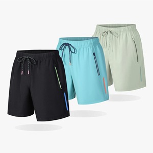 Pantalones cortos para correr de seda de hielo para hombre con bolsillos con cremallera, pantalones cortos casuales de secado rápido, pantalones cortos de entrenamiento de gimnasio para hombre de 5 pulgadas para hombre - Product Image 2