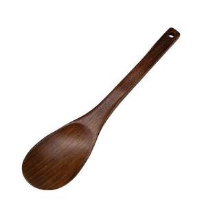 Cuillère de cuisine en bois d'acacia 100% naturel et pur avec manche incurvé, ustensiles de cuisine faits à la main, design personnalisé - Product Image 6