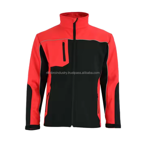 Chaqueta de lluvia con capucha impermeable a prueba de viento para hombre personalizada lona longitud Regular al aire libre logotipo frontal Reversible - Product Image 1