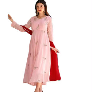 Ropa de manga larga y Maxi Kurtis india y pakistaní para diferentes tipos de cuerpo hecha a mano Kurti Desi - Product Image 1