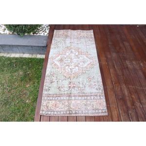 พรมวินเทจ ขนาด 2.3x5.2 ฟุต (71x157 ซม.) ลายพรางสีเขียวแบบตุรกี - Product Image 1