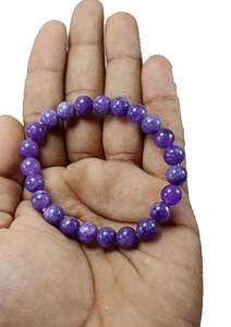 <b>Crystal</b> <b>bracelet</b> Lepidolite Round Beads Stone <b>Crystal</b> Gemstone Fashion Jewelry Men and <b>Women</b> Gift Energy - Product Image 3