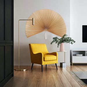 Wholesale Home Decor Brightly Colored Bamboo <b>Hand</b>-<b>Folded</b> <b>Fans</b> Simple Natural Design for Wall Hanging - Product Image 5