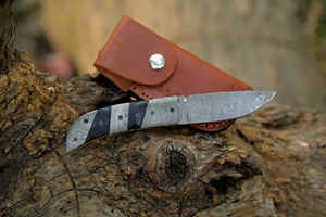 Vente chaude Haute Teneur En Carbone En Acier Damas Couteau De Chasse Pliant Damas Poignée Camping En Plein Air Couteaux - Product Image 3