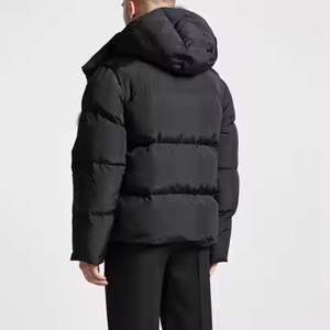 Chaqueta acolchada ligera de gran tamaño para exteriores para invierno para hombres con capucha impermeable a prueba de viento producción a granel personalizada - Product Image 2