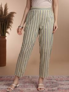 women Floral Printed Gotta Patti Detail Pure Cotton Straight <b>Kurta</b> With Trouser <b>indian</b> pakistan salwar kameez suit - Product Image 6