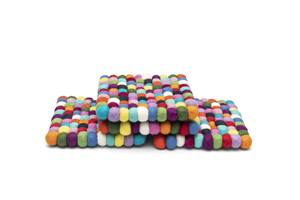 Sous-verres en feutre à motif coloré de Style classique Sous-verres décoratifs pour la maison en laine pour tapis et tampons de Table de cuisine - Product Image 5